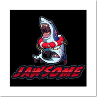 Jawsome Zombie Shark Posters and Art